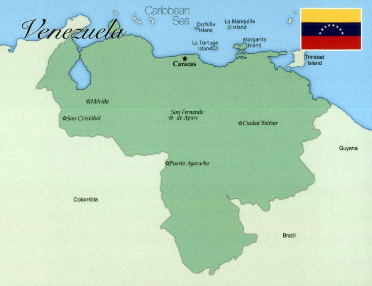 mapa de venezuela con las ciudades