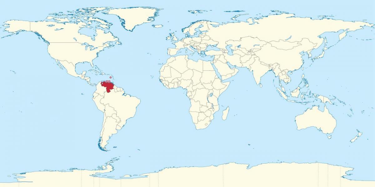 venezuela en el mapa del mundo