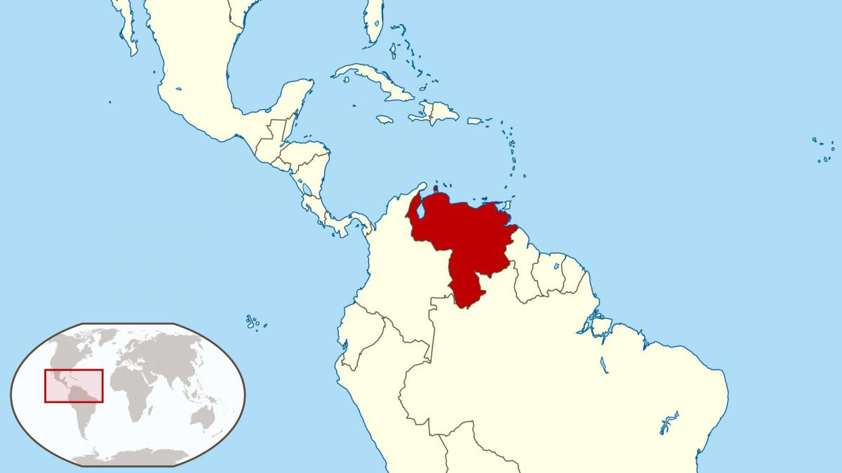 venezuela en el mapa de américa del sur