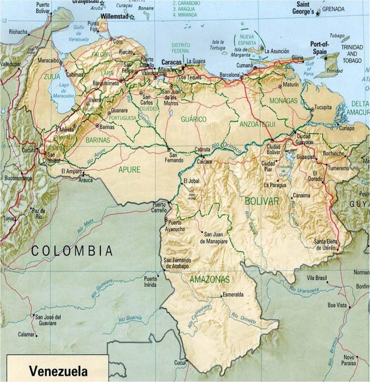 mapa de venezuela río