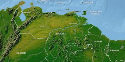 Mapa de la geografía de venezuela