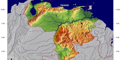 Mapa de mapa físico de venezuela