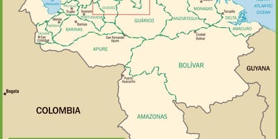 Mapa político de venezuela