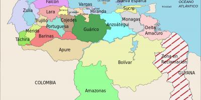 Mapa de venezuela de los estados