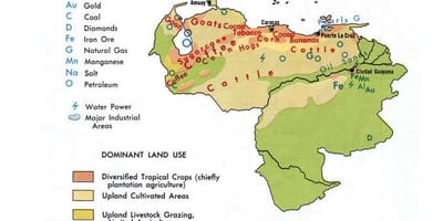 Mapa de venezuela de los recursos naturales
