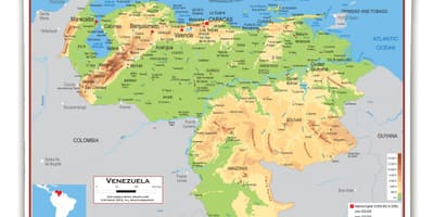 Mapa de venezuela de elevación