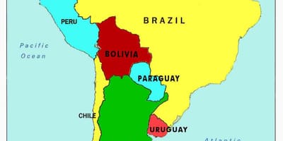 Mapa de venezuela y los países vecinos